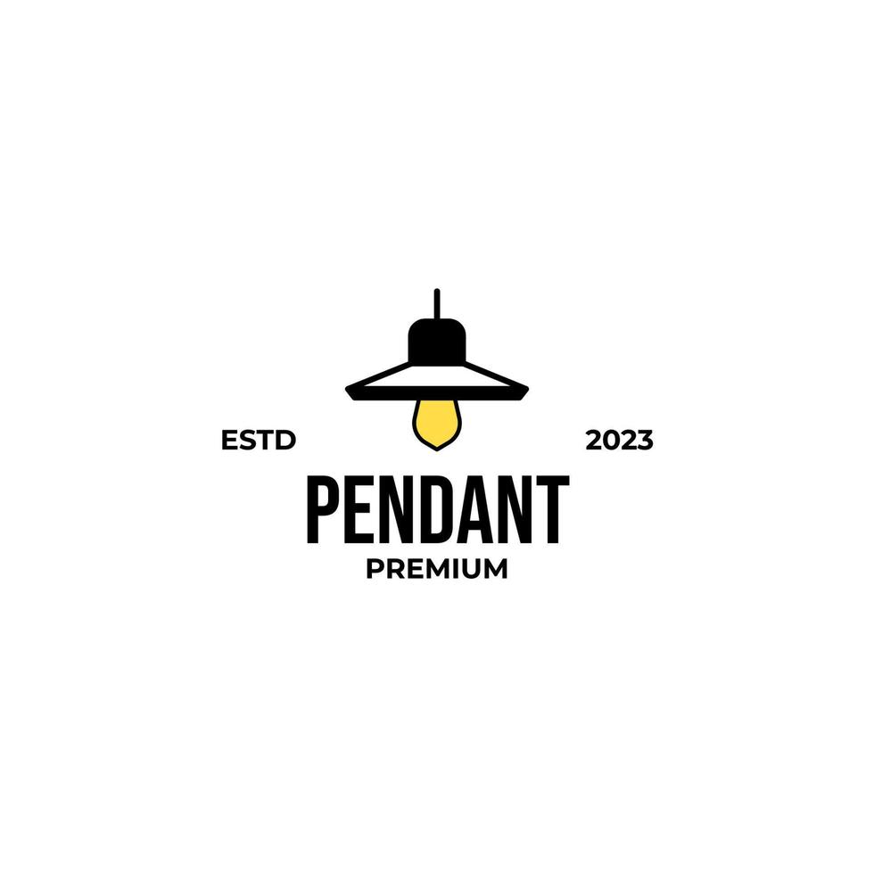 vettore lampada pendente logo design concetto illustrazione idea