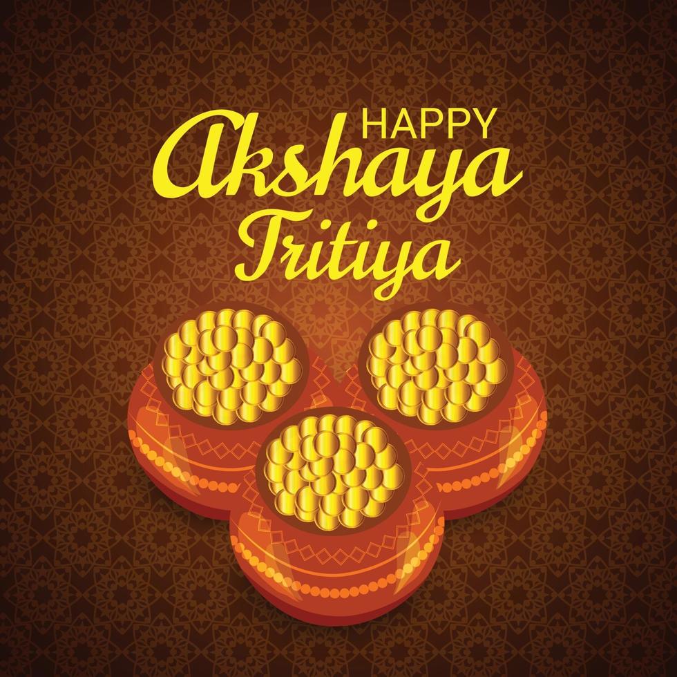 festival della bandiera di celebrazione di akshaya tritiya vettore