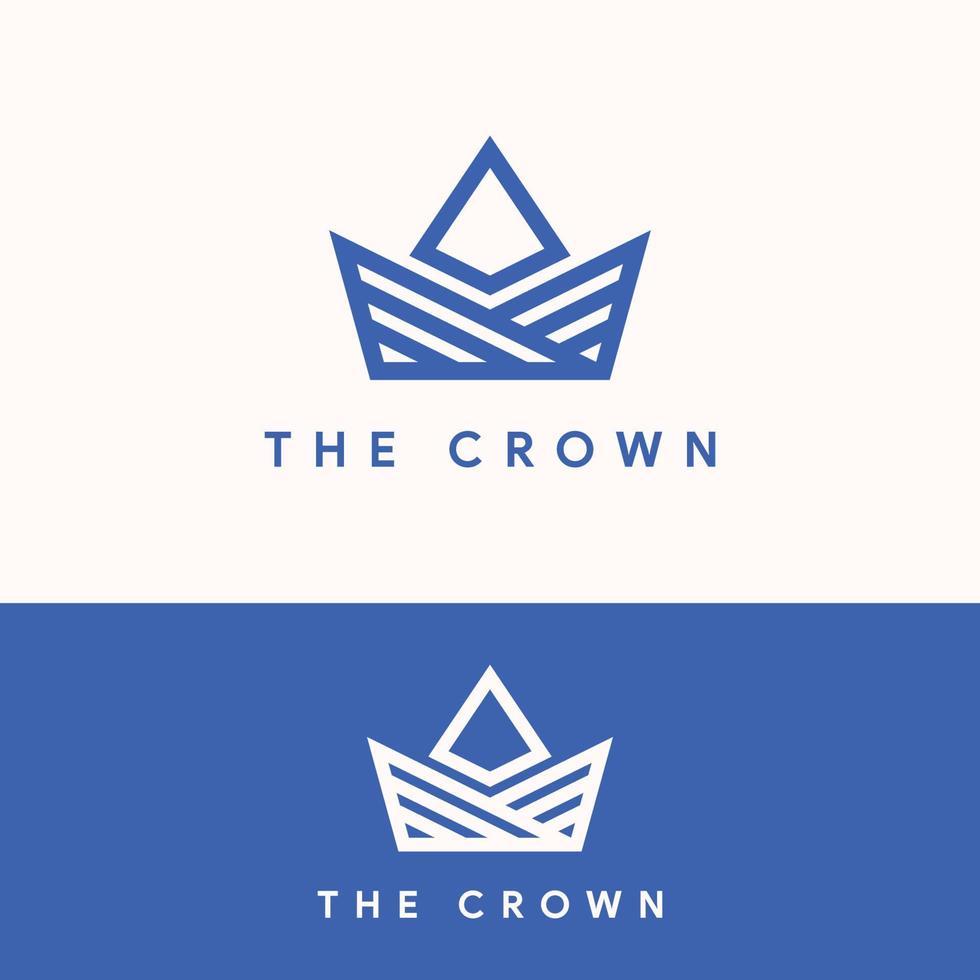 semplice e lusso corona logo modello vettore