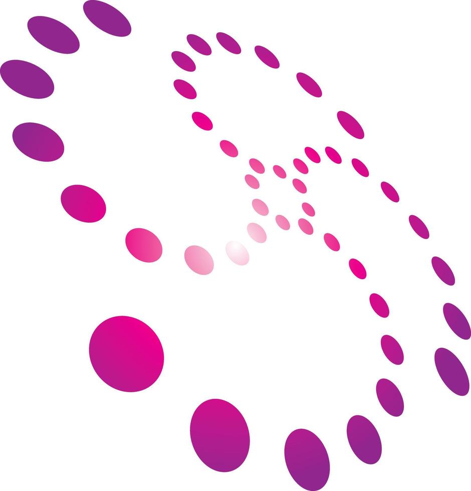 vettore logo design elemento creato con punti. dinamico forma per logotipo creatori