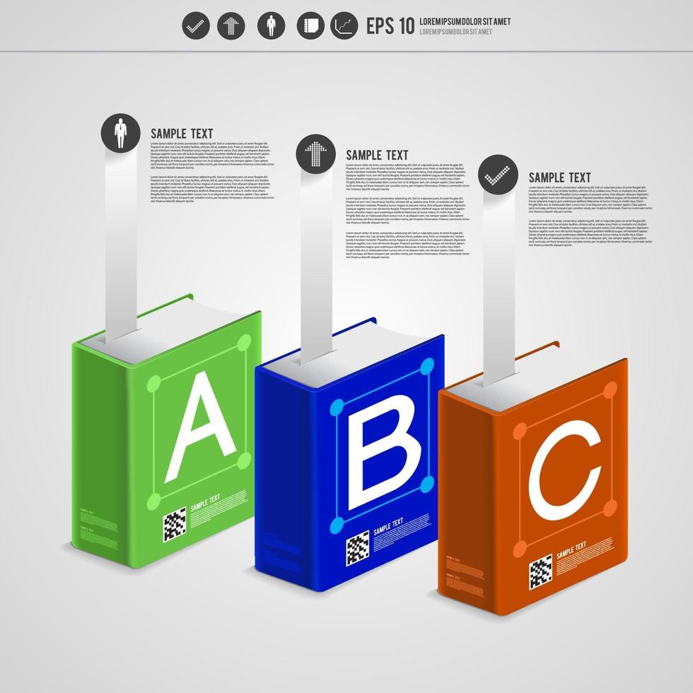 libro design infografico vettore