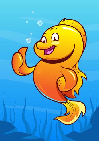 Pesce cartone animato vettore