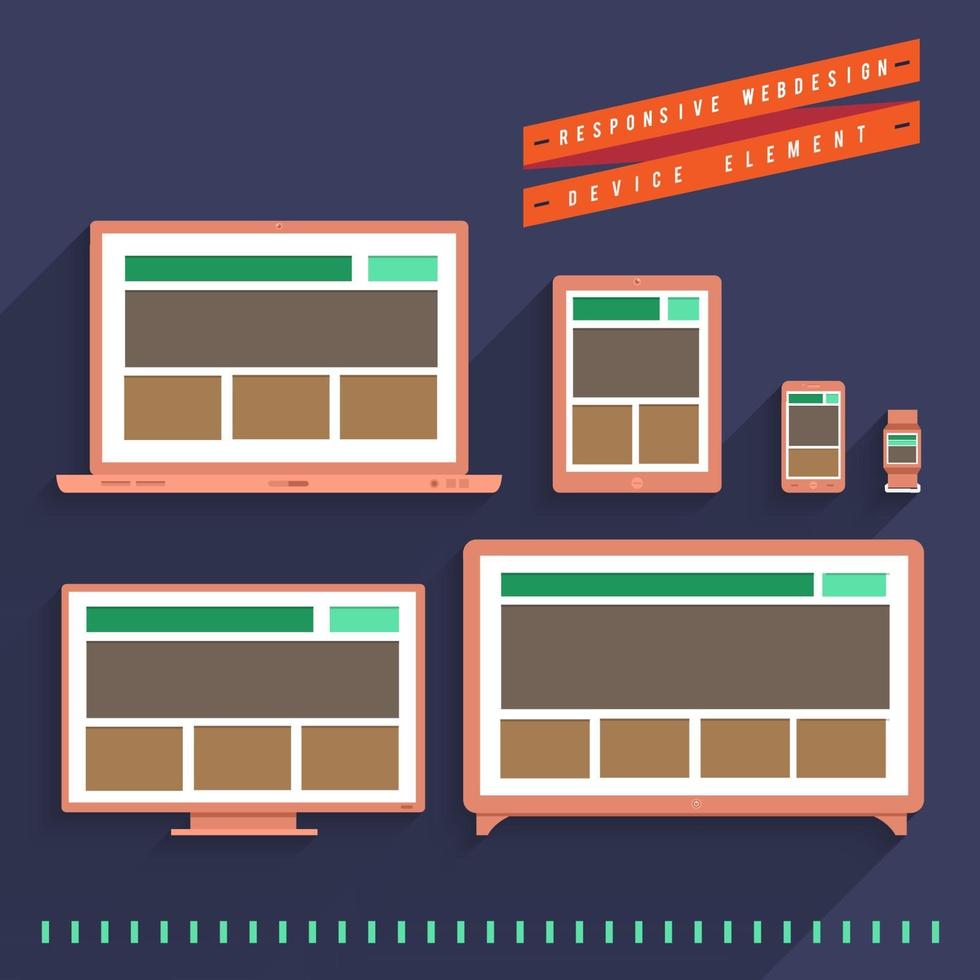 concetto di responsive web design vettore