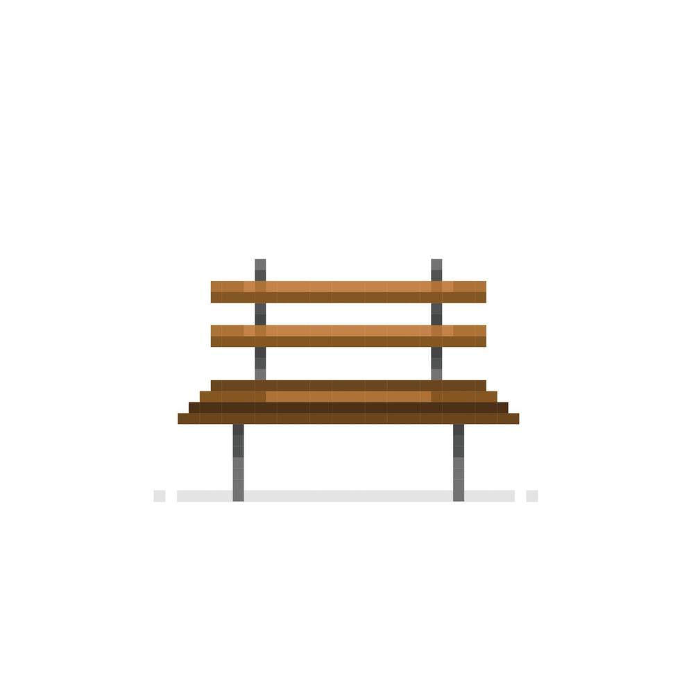 di legno panchina nel pixel arte stile vettore