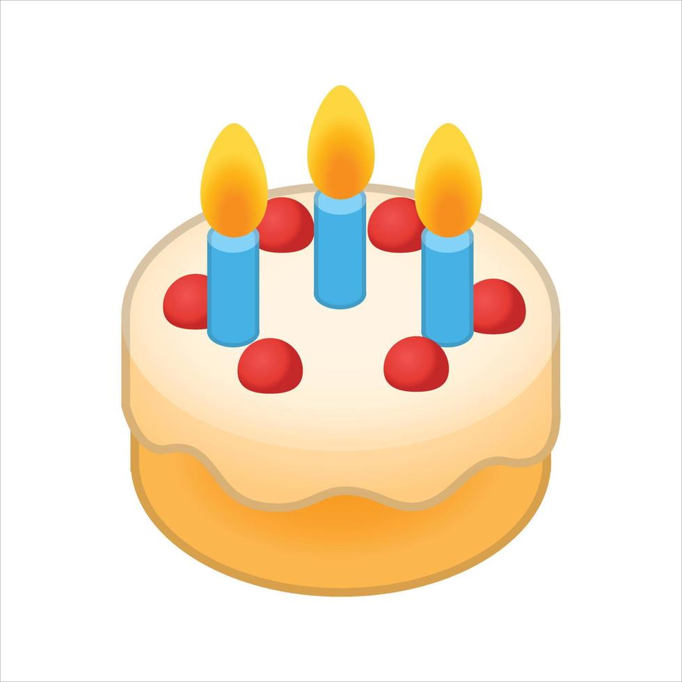 illustrazione vettoriale di torta di compleanno