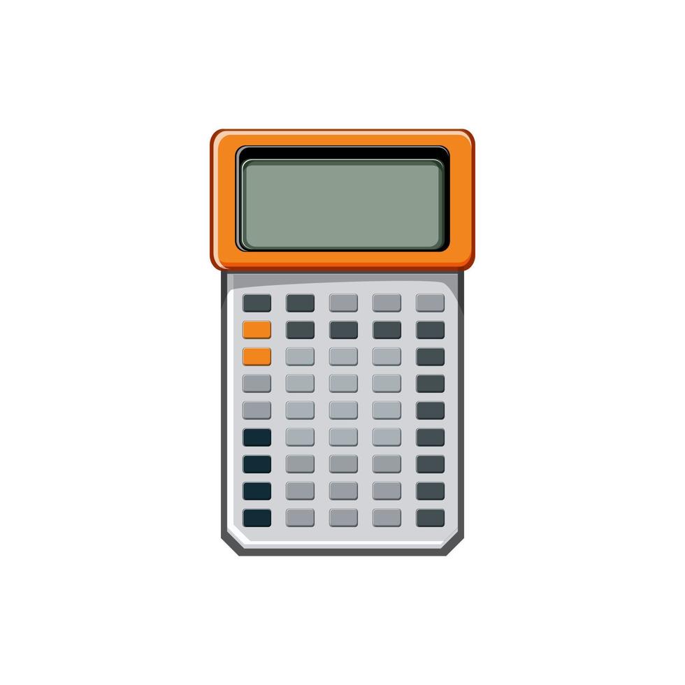 matematica calcolatrice dispositivo cartone animato vettore illustrazione