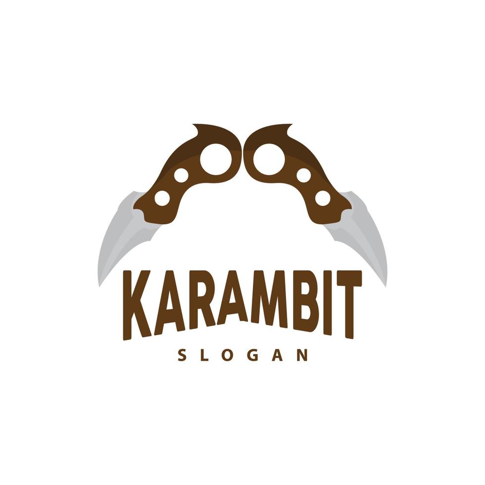 kerambit logo, Indonesia combattente arma vettore, ninja combattente attrezzo semplice disegno, modello illustrazione simbolo icona vettore