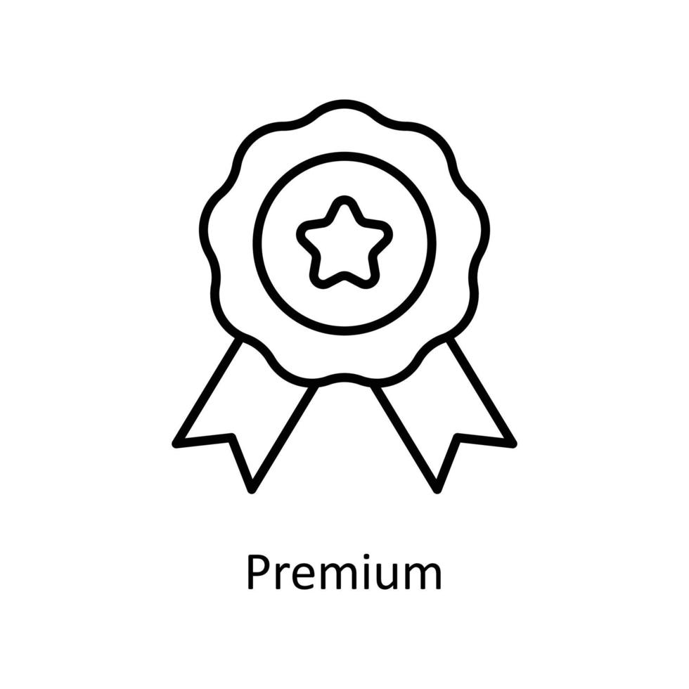 premio vettore schema icone. semplice azione illustrazione azione