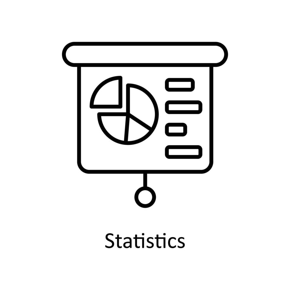 statistica vettore schema icone. semplice azione illustrazione azione