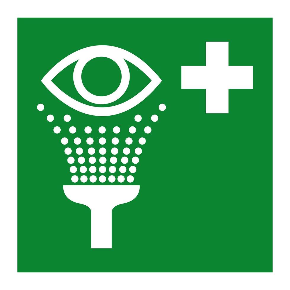 simbolo della stazione di lavaggio oculare isolato su sfondo bianco, illustrazione vettoriale eps.10