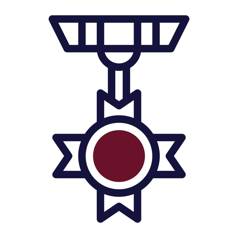 medaglia icona duotone marrone Marina Militare colore militare simbolo Perfetto. vettore
