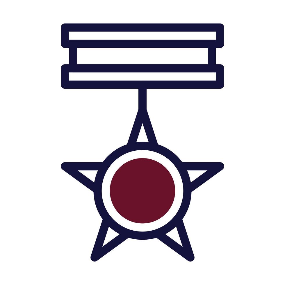 medaglia icona duotone marrone Marina Militare colore militare simbolo Perfetto. vettore