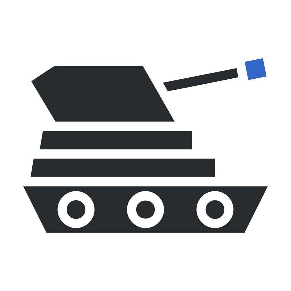 serbatoio icona solido grigio blu colore militare simbolo Perfetto. vettore