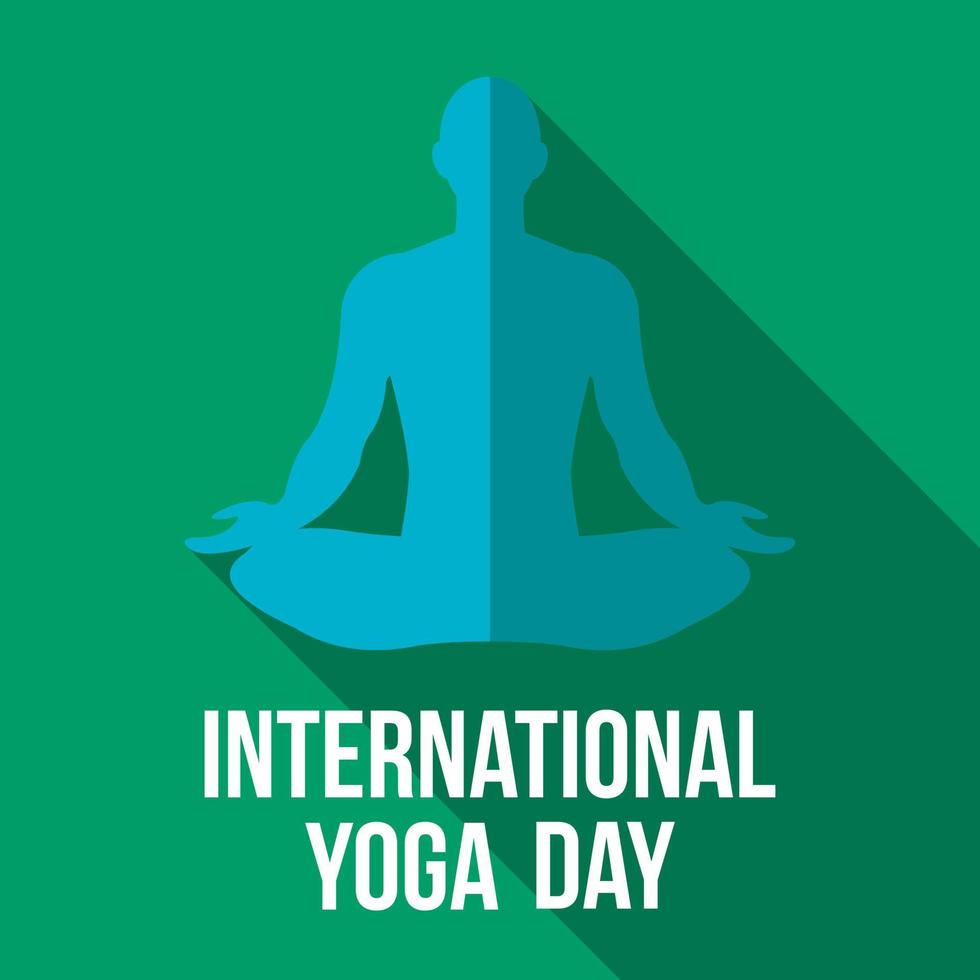 yoga. yoga e meditazione. yoga giorno. internazionale yoga giorno concetto vettore