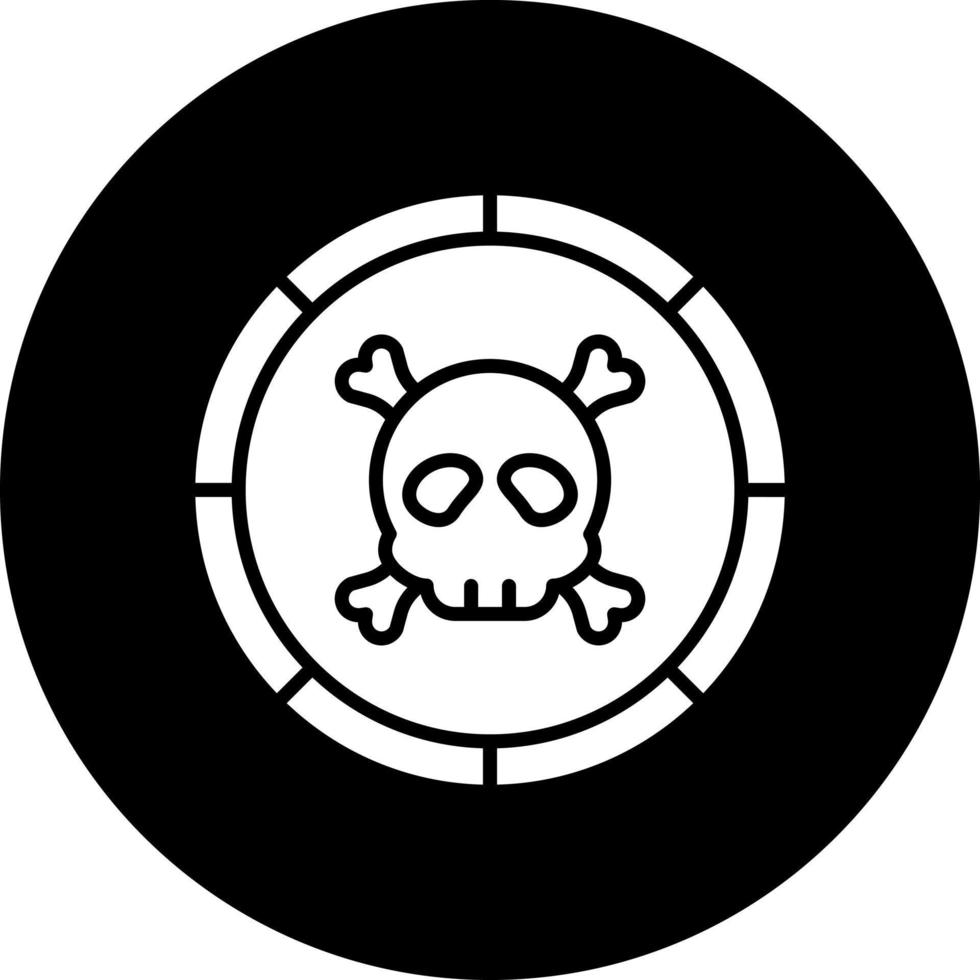 pirata moneta vettore icona stile