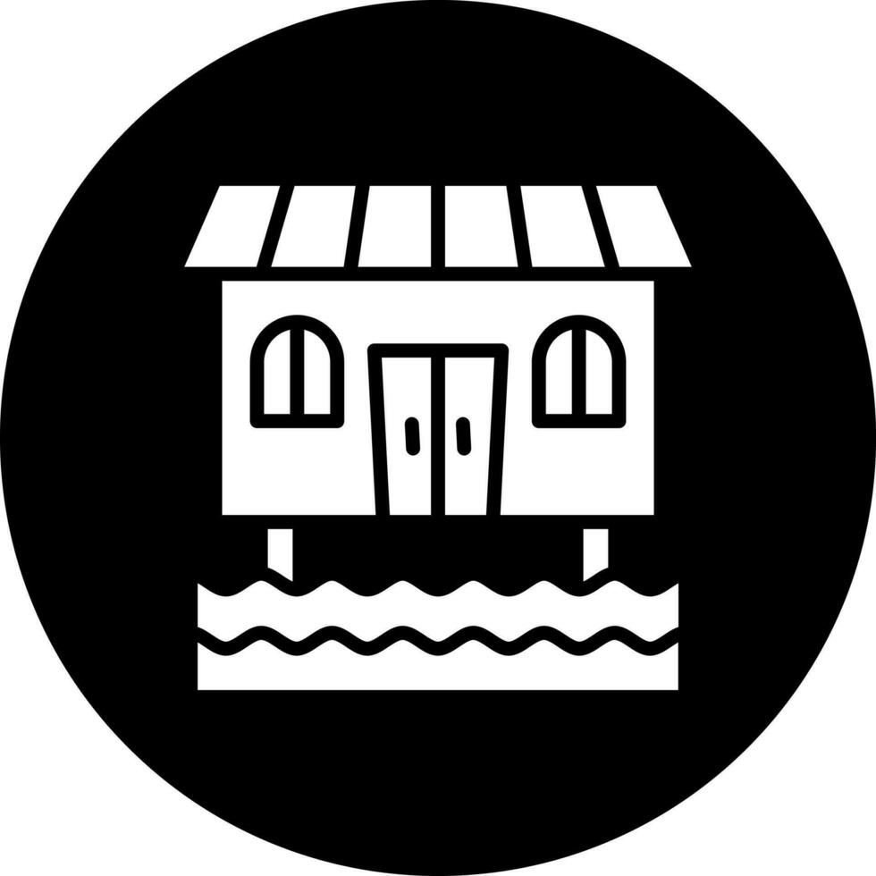 bungalow vettore icona stile