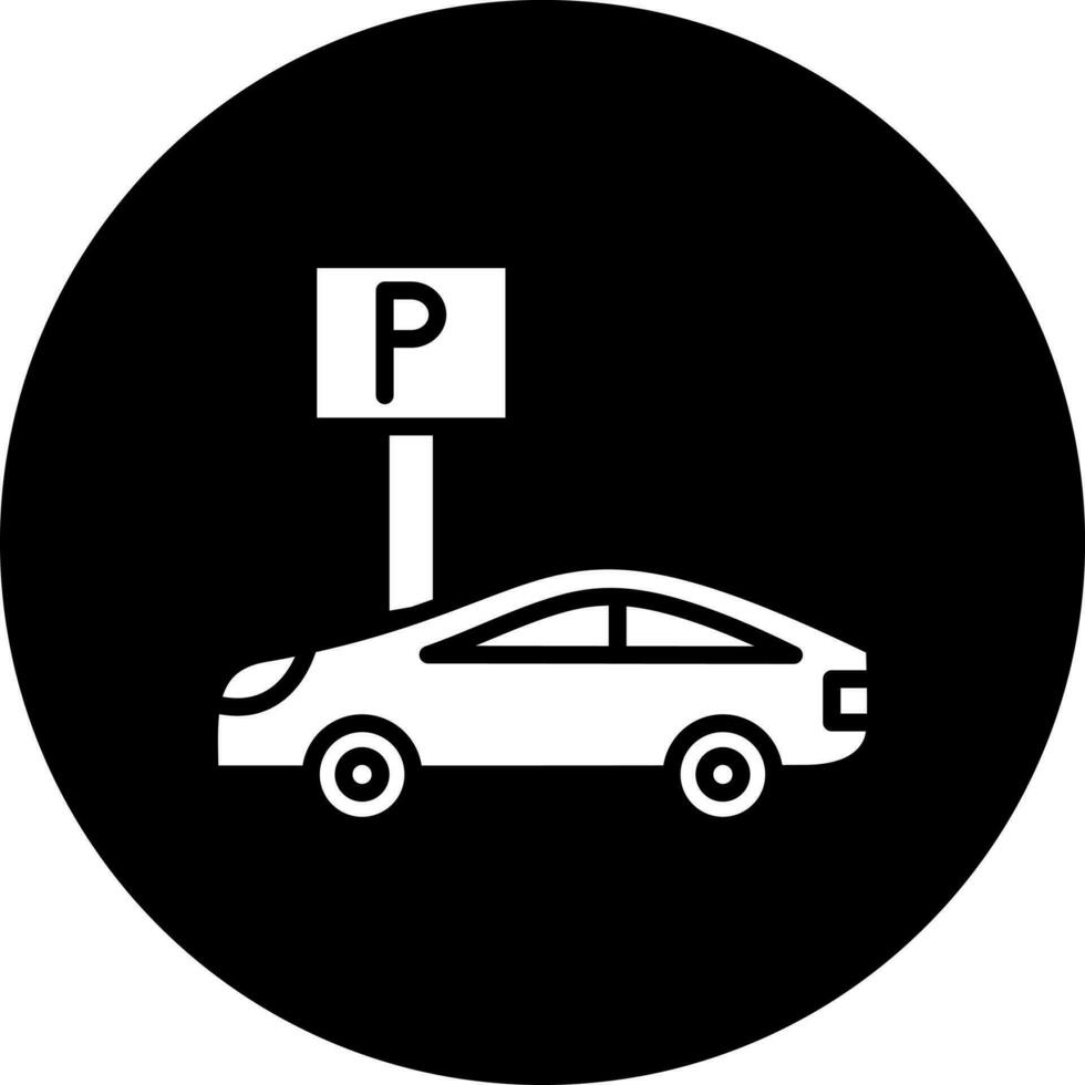 parcheggio vettore icona stile