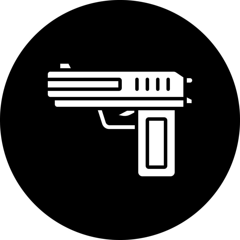 polizia pistola vettore icona stile