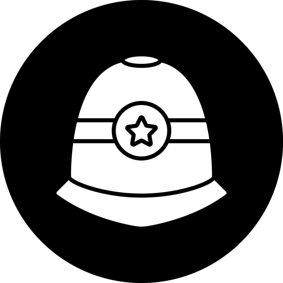 polizia casco vettore icona stile