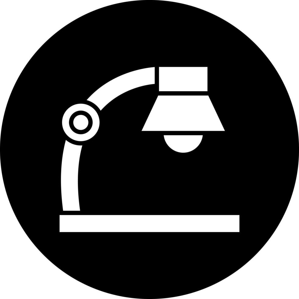 scrivania lampada vettore icona stile