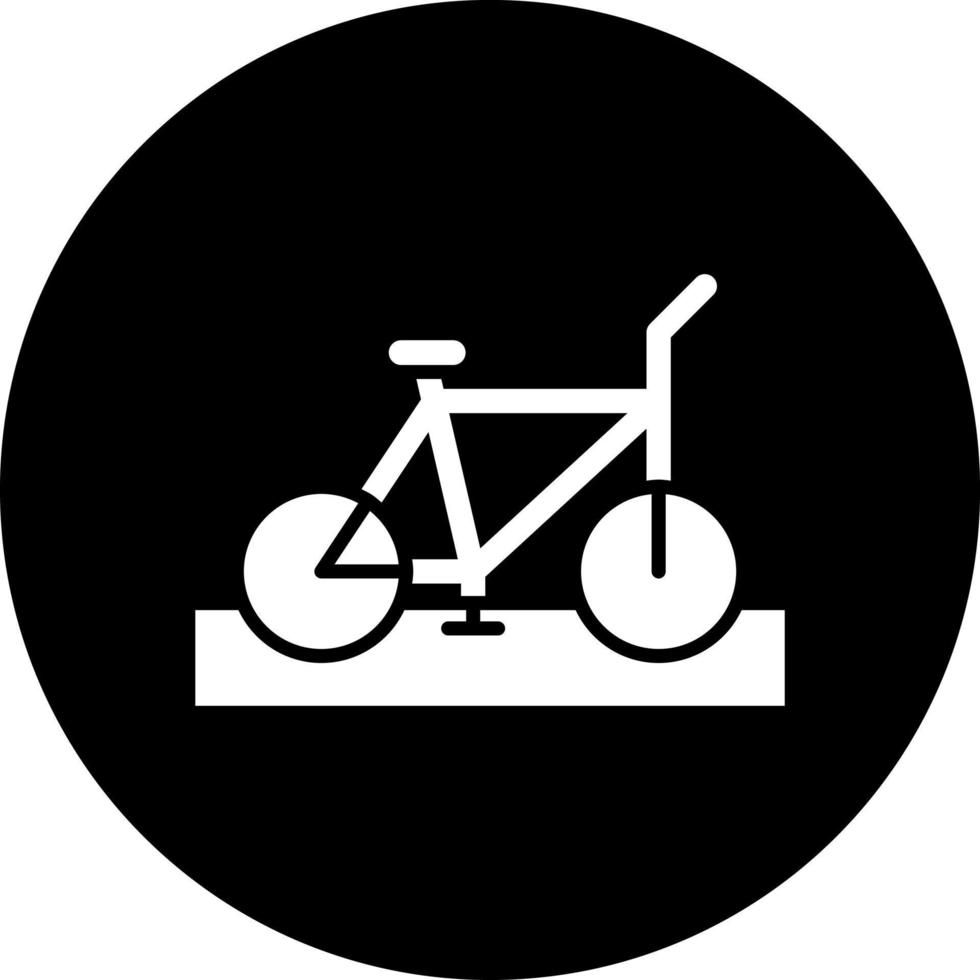 bicicletta corsia vettore icona stile