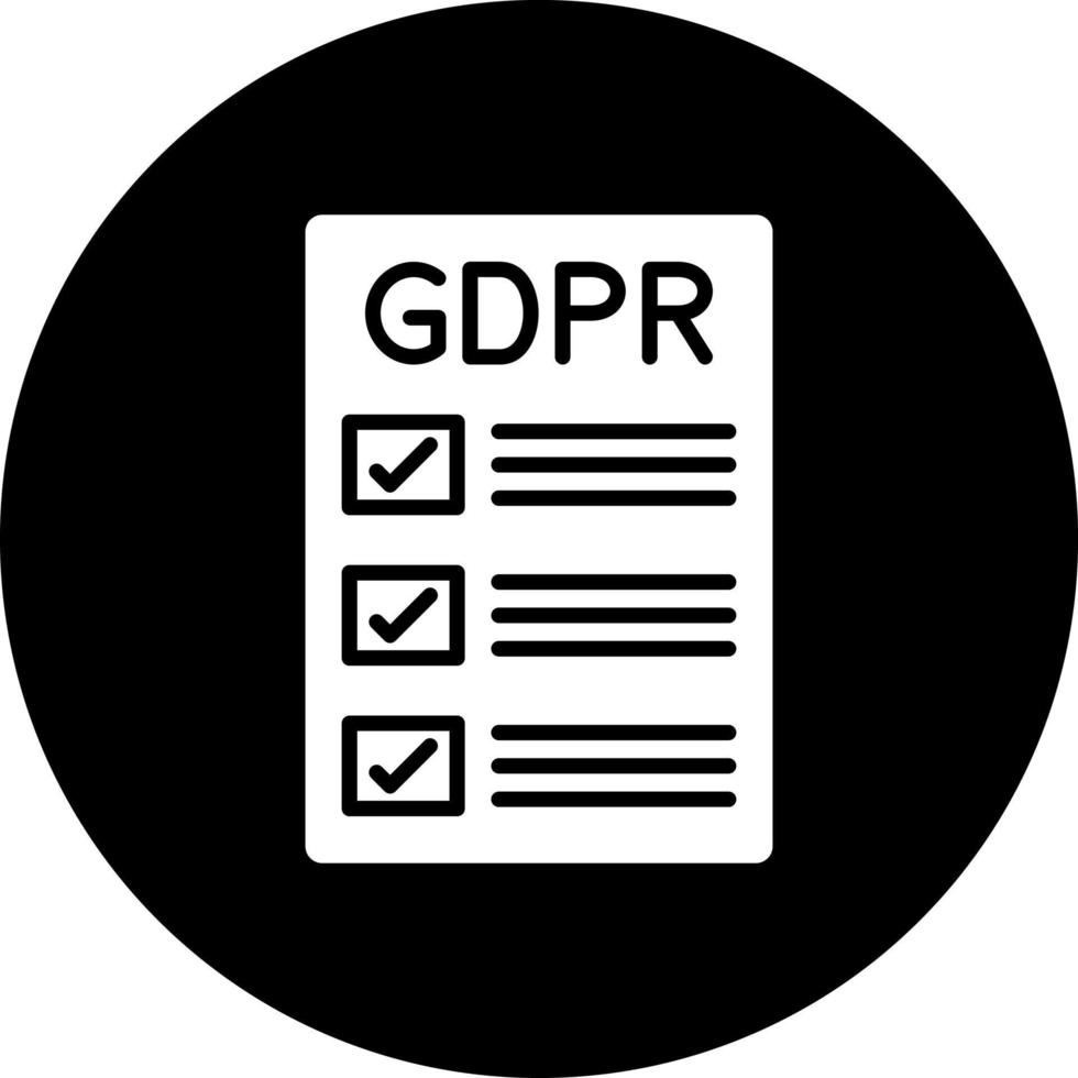 GDPR conformità vettore icona stile