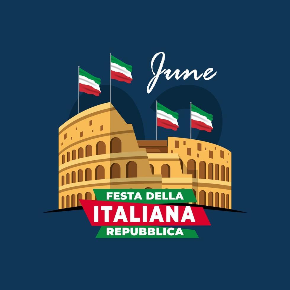 poster della festa della repubblica italiana vettore