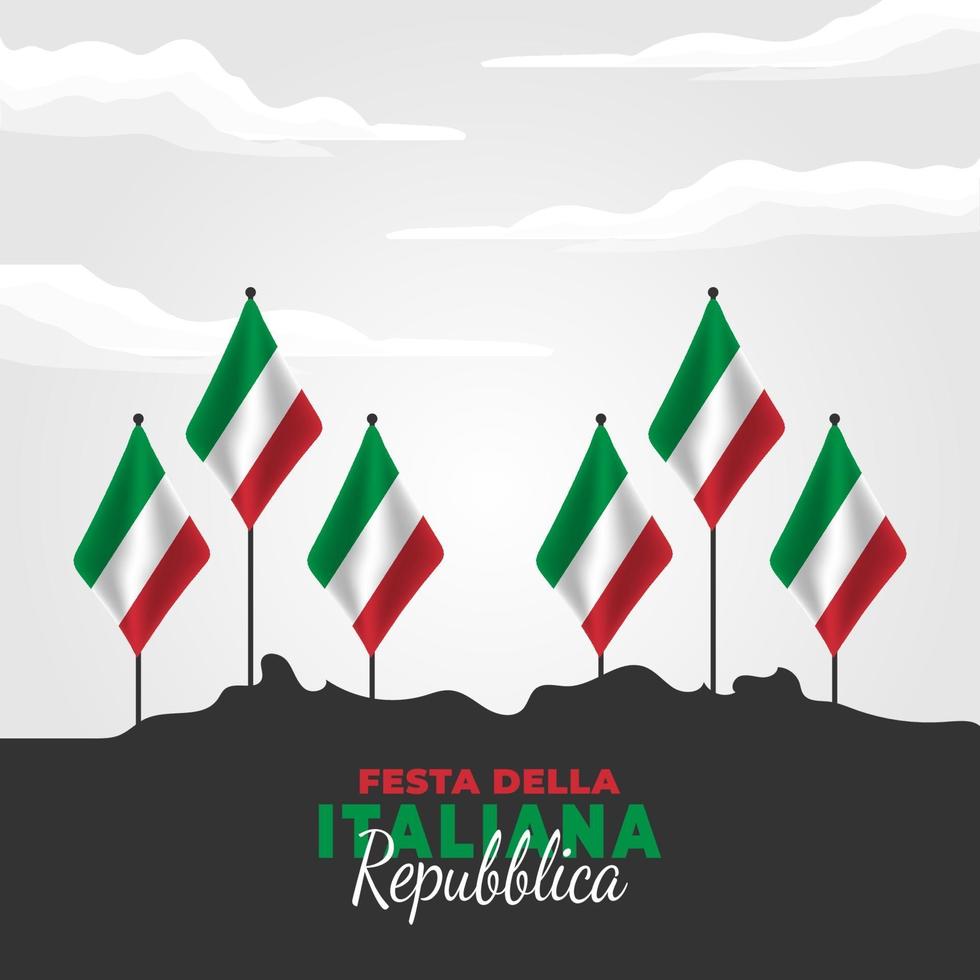 poster del giorno della repubblica d'italia vettore