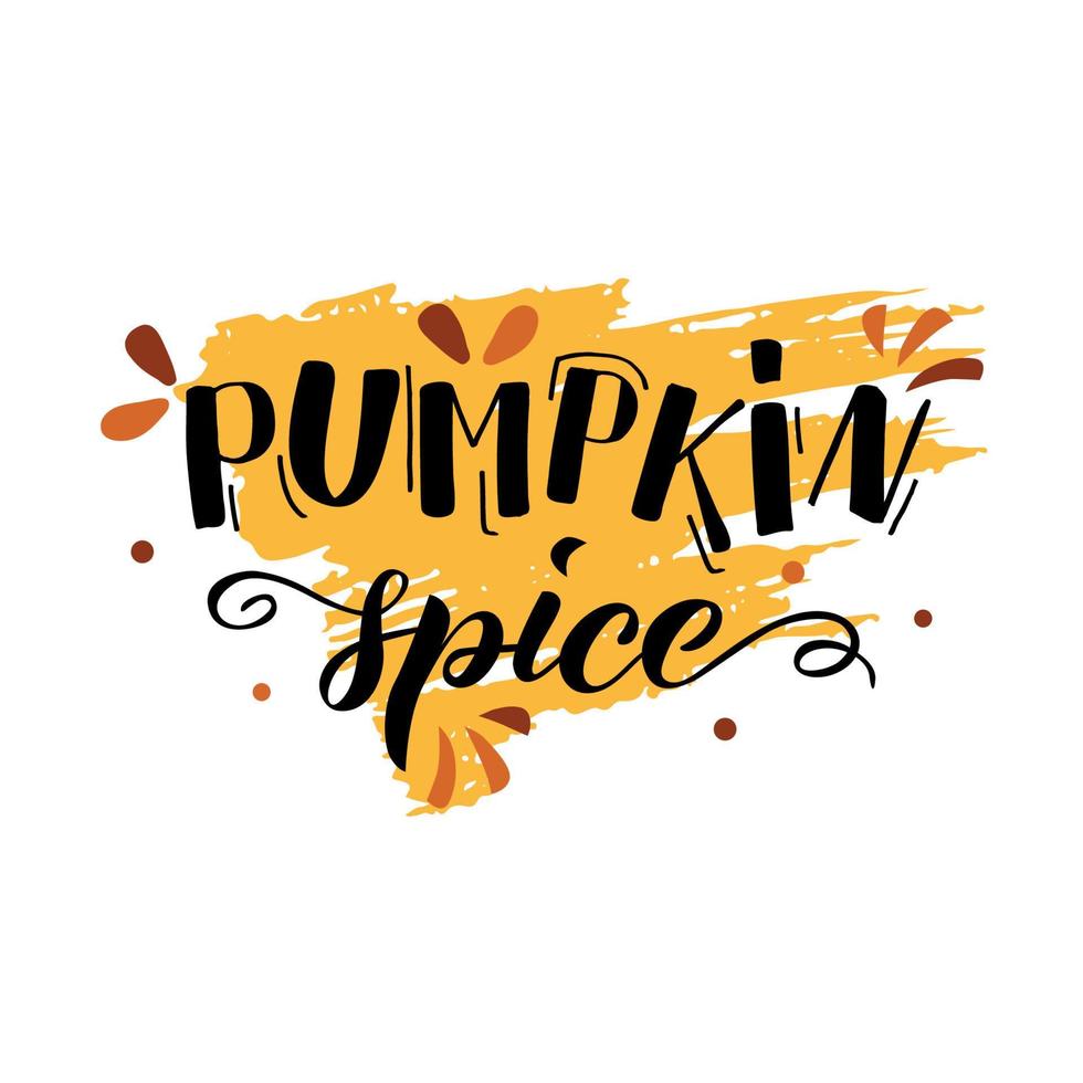 zucca Spezia lettering testo. vettore illustrazione. bene per casa arredamento, manifesti, carte, per caffè negozi, striscioni, cartoline. autunno etichetta. ringraziamento umore.