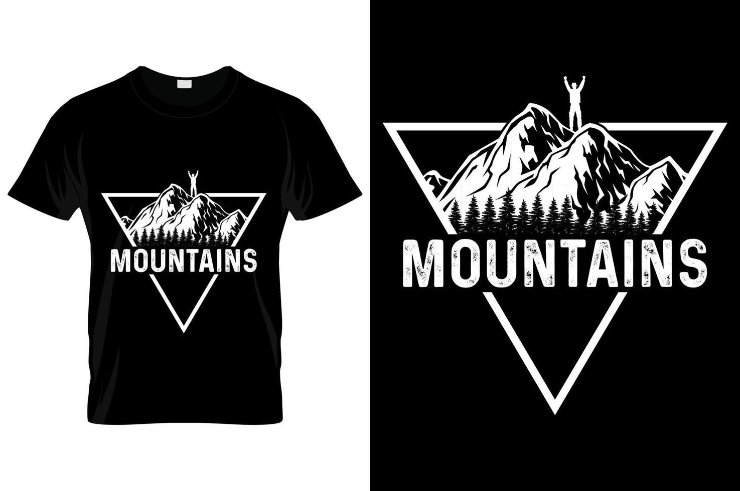 montagna illustrazione, all'aperto avventura vettore grafico per t camicia design