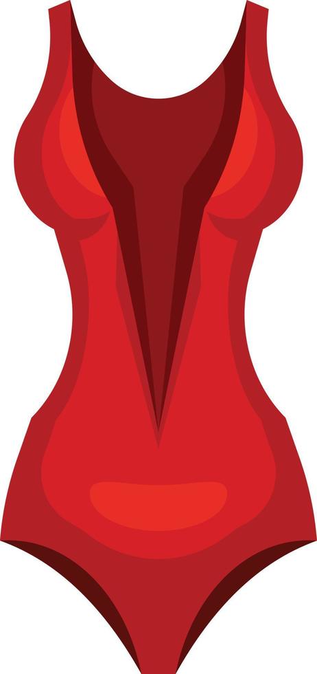 vettore Immagine di rosso costume da bagno per donne