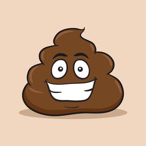 Sorridente Pile Of Poo Emoji vettore