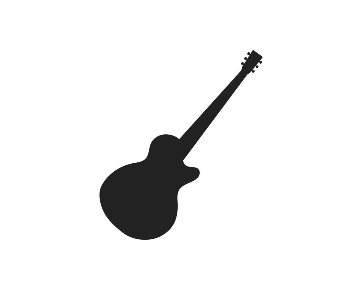 icona del logo della chitarra vettore
