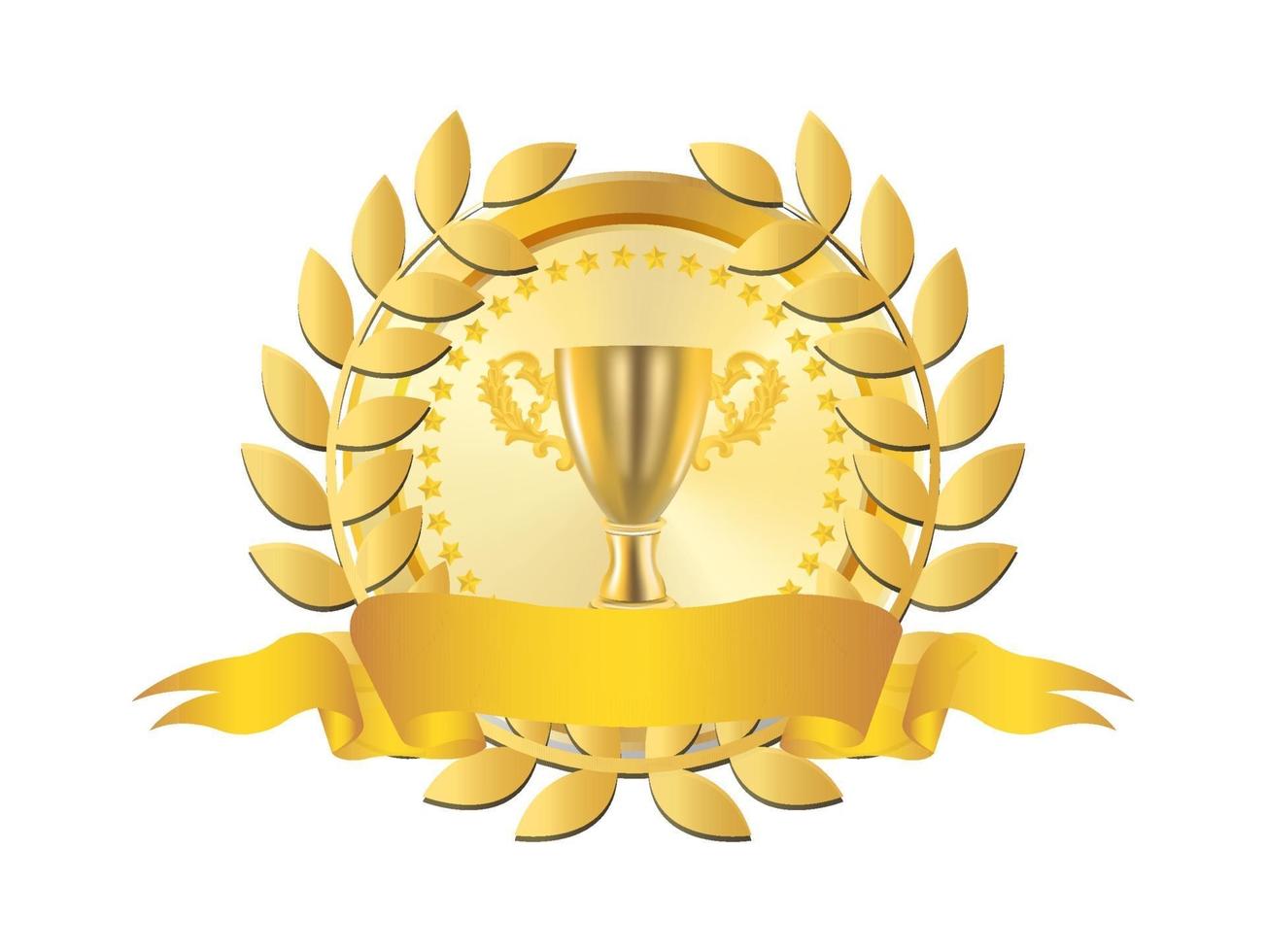 un distintivo d'oro vettore