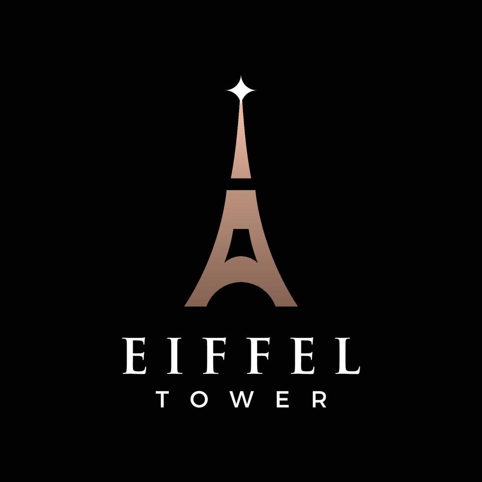 francese eiffel Torre edificio e alto Torre logo modello progettare.con modificabile vettore illustrazione.