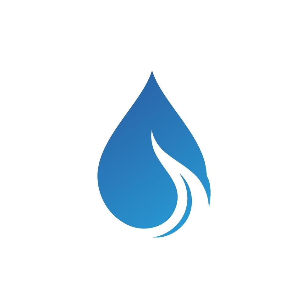 progettazione dell & # 39; illustrazione di vettore del modello di logo della goccia d & # 39; acqua blu