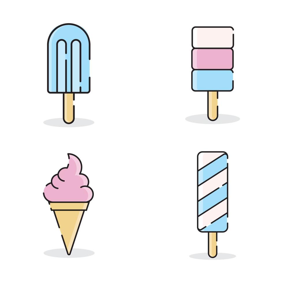 illustrazione vettoriale di gelato minimalista