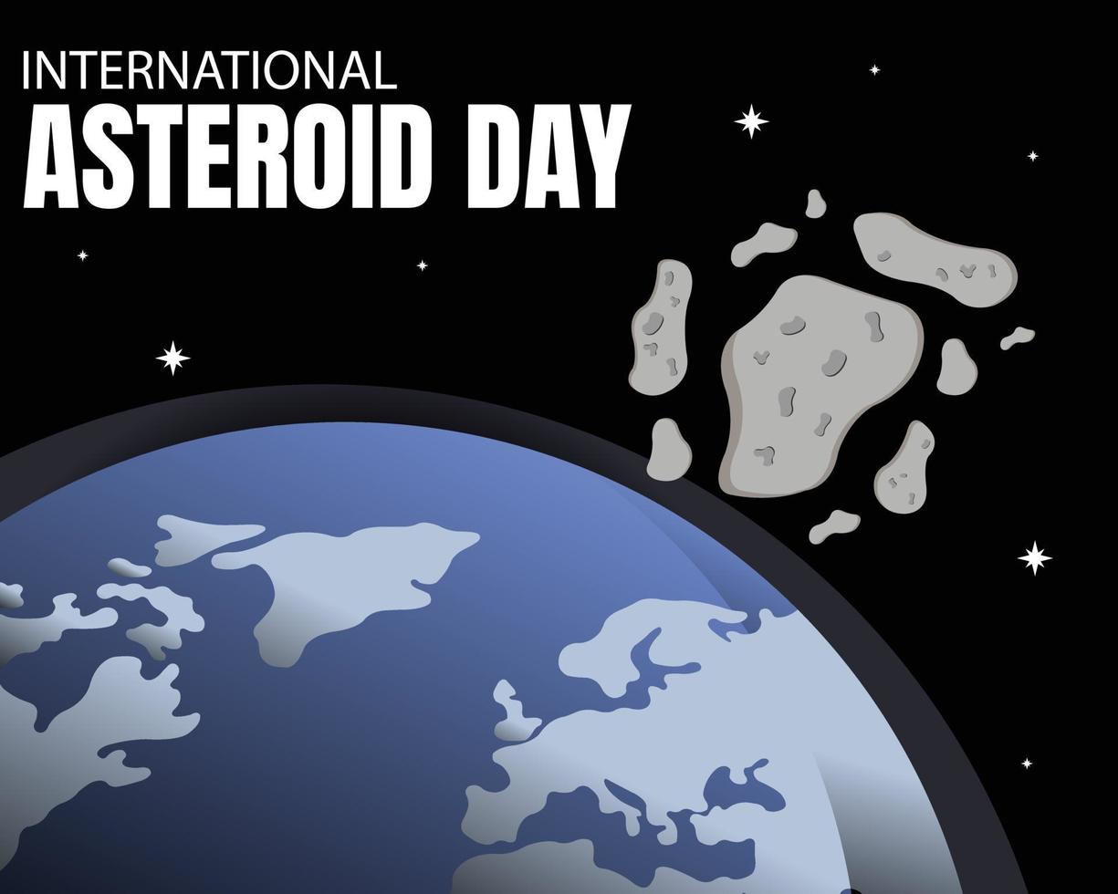 illustrazione vettore grafico di asteroide frammenti autunno per terra, Perfetto per internazionale giorno, internazionale asteroide giorno, celebrare, saluto carta, eccetera.