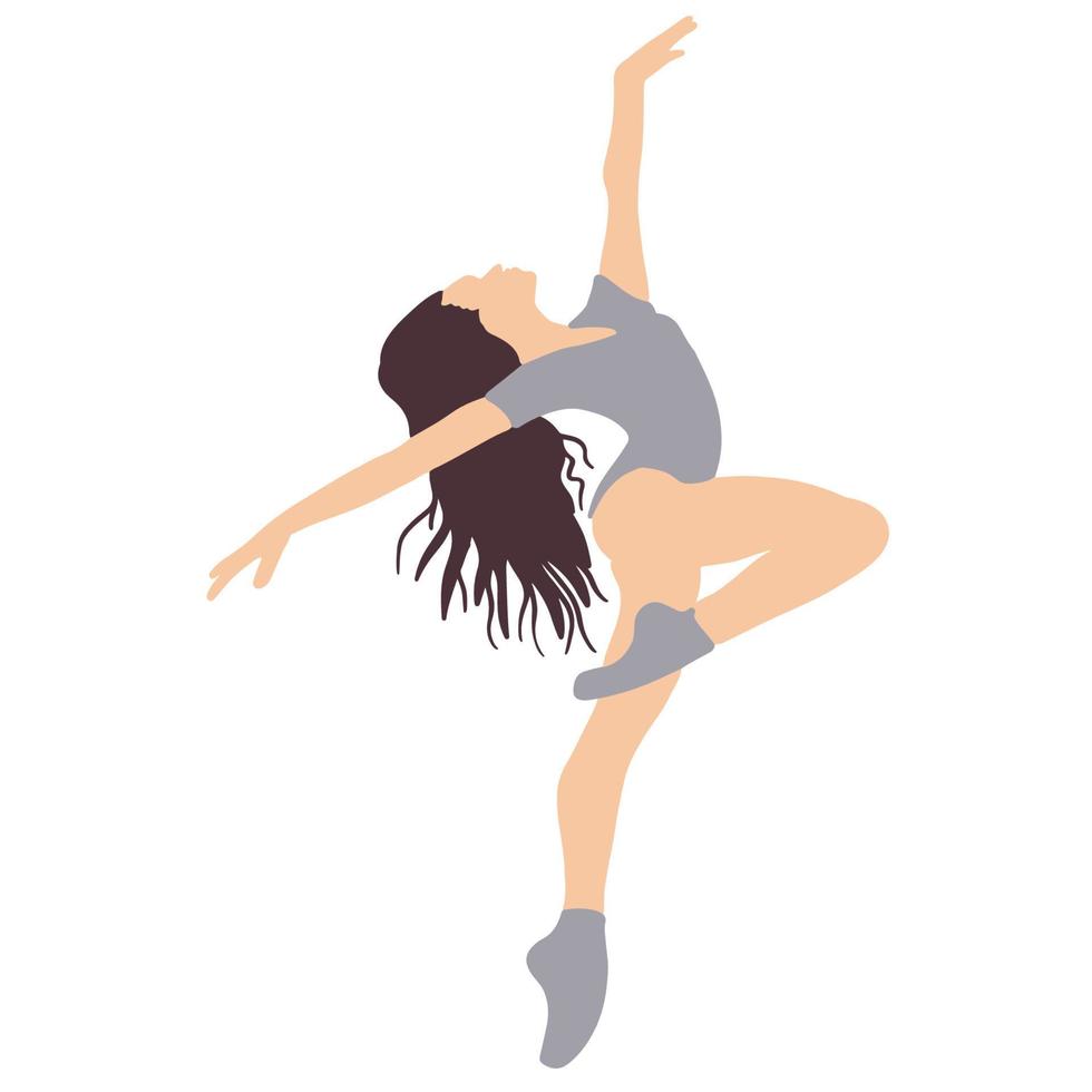 lungo capelli donna danza balet ,Bene per grafico design risorsa. vettore