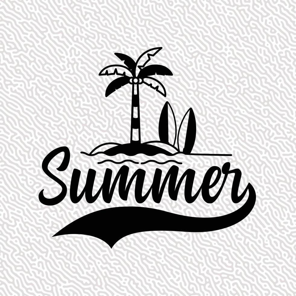 estate mano disegno vacanza festa campeggio, estate backgraund vettore, estate spiaggia maglietta design vettore