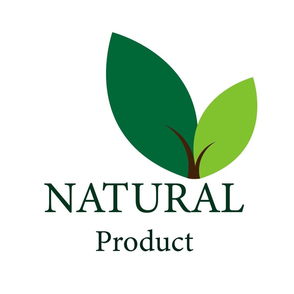 disegno vettoriale naturale logo prodotto naturale