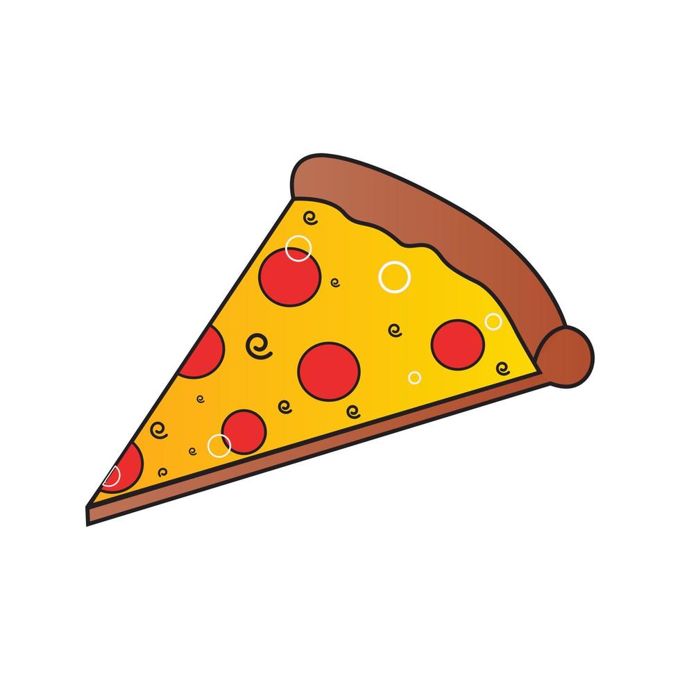 astratto vettore Pizza fetta icona design modello