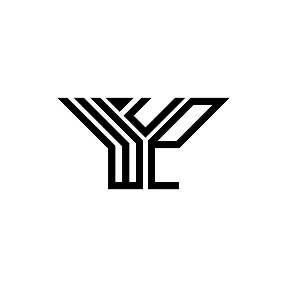 wup lettera logo creativo design con vettore grafico, wup semplice e moderno logo.