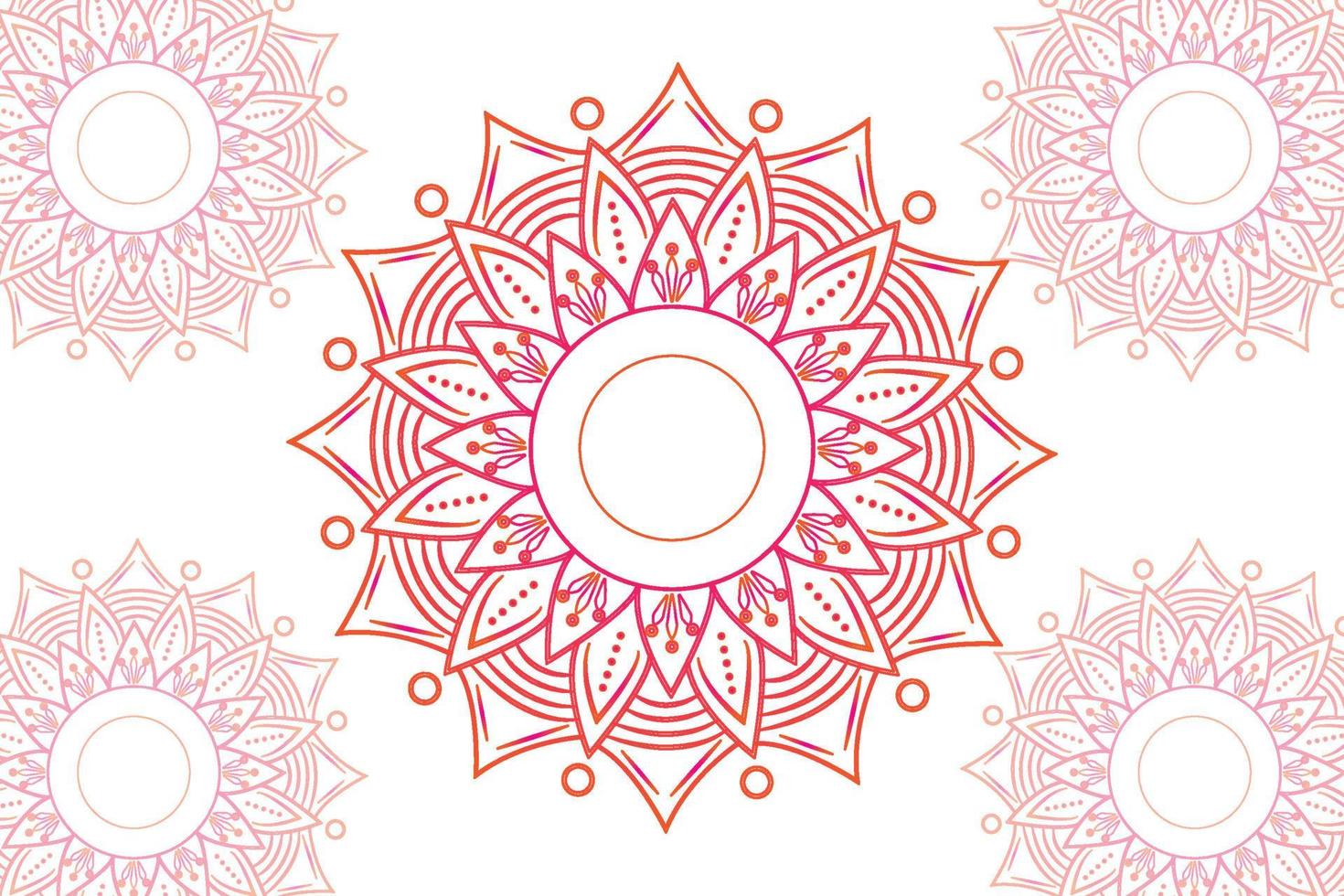 semplice mandala gradiano pagina. ornamento il giro mandala. geometrico cerchio elemento. caleidoscopio, medaglione, yoga, India, Arabo. astratto design modello vettore