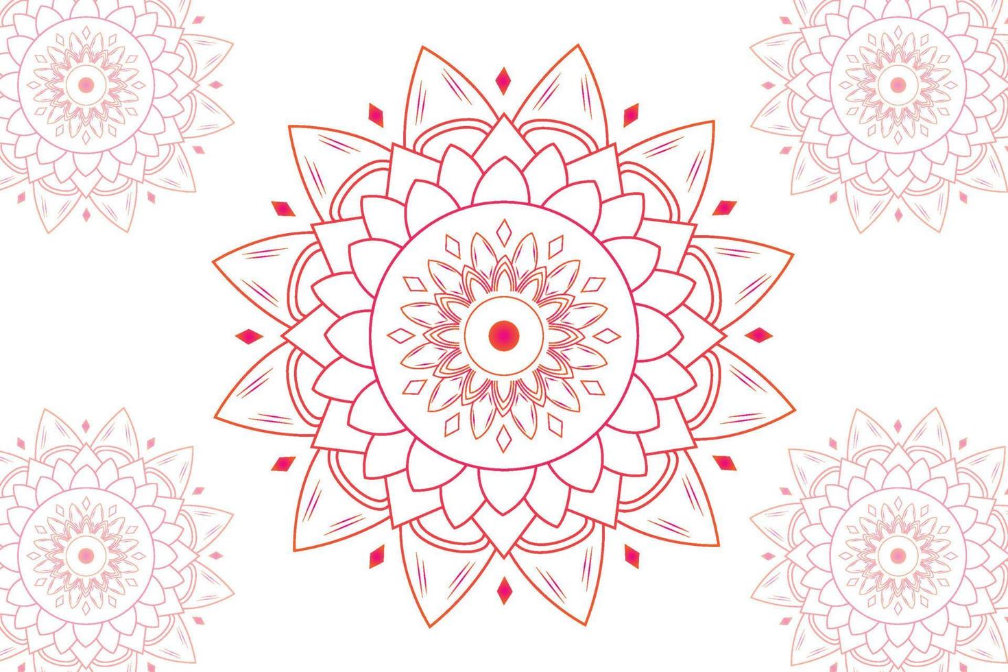 semplice mandala gradiano pagina. ornamento il giro mandala. geometrico cerchio elemento. caleidoscopio, medaglione, yoga, India, Arabo. astratto design modello vettore