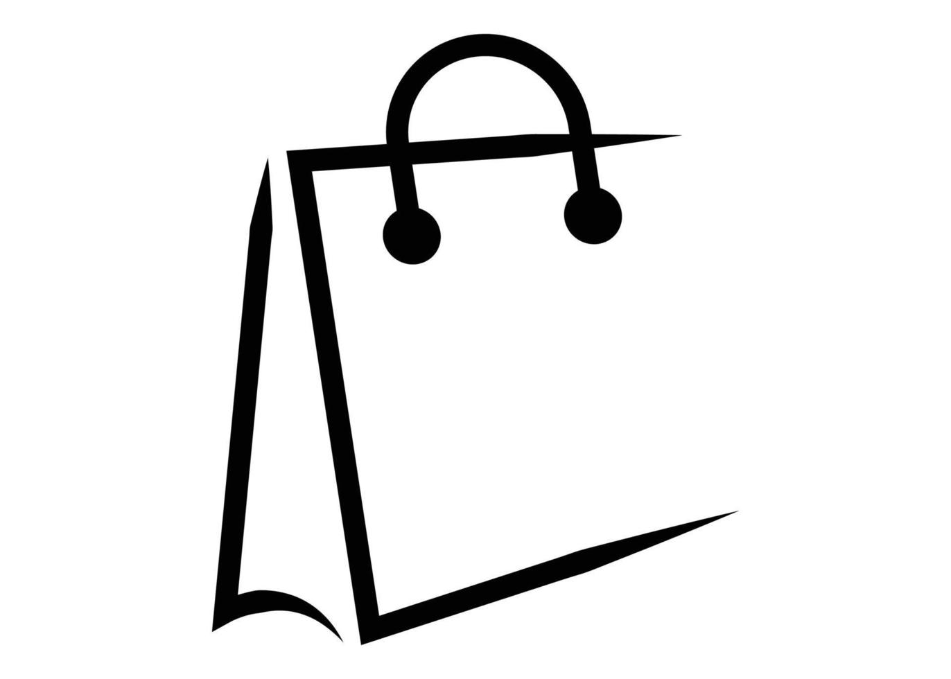 shopping Borsa logo icona design modello isolato vettore