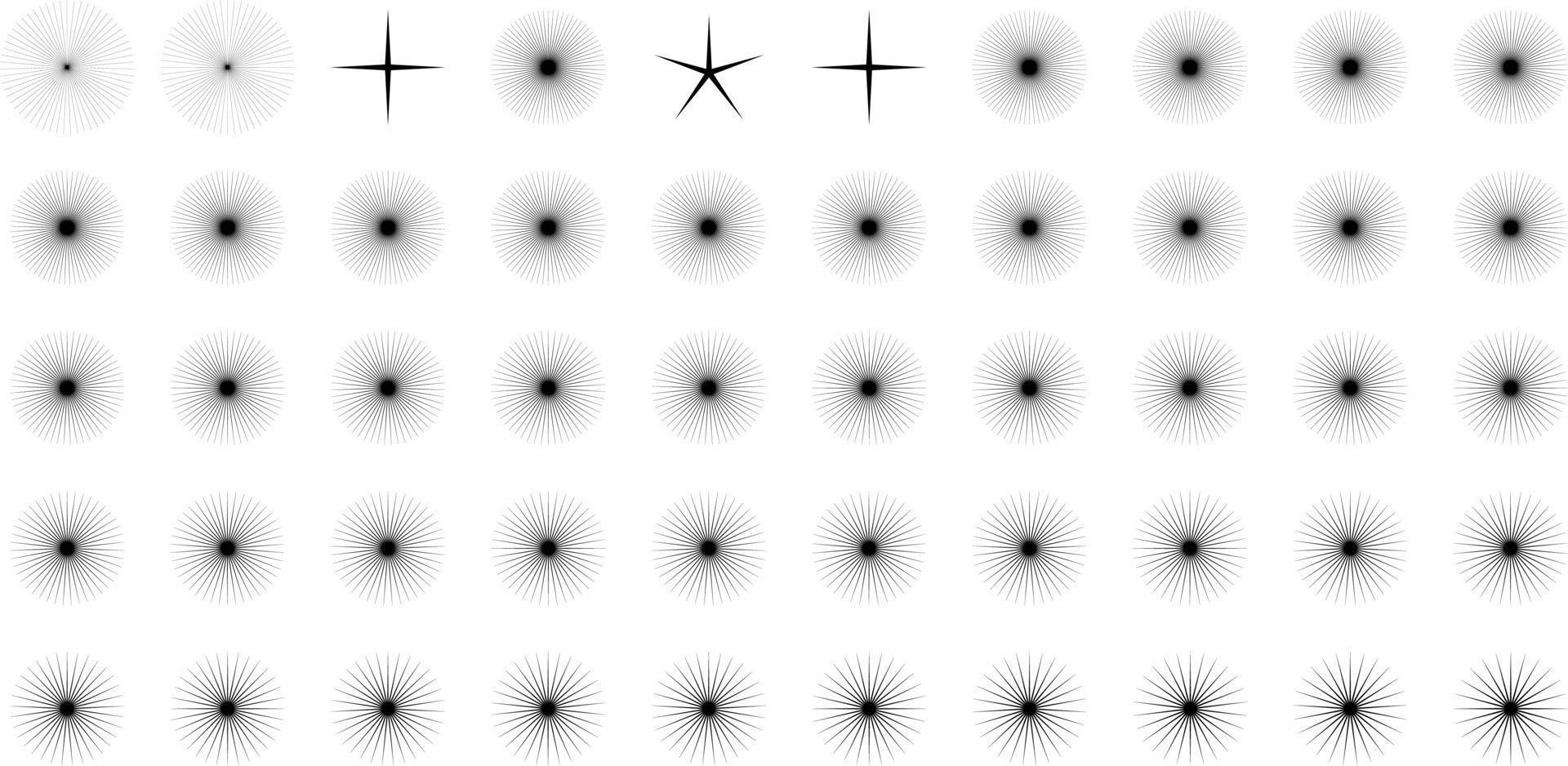 scintille forma e fuoco fiocchi forma impostato di 50 vettore