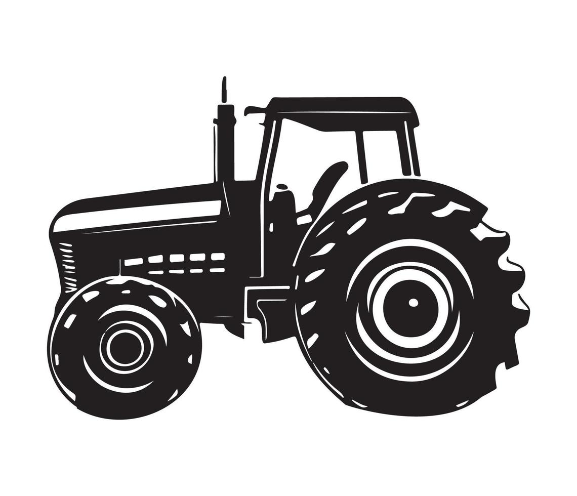 moderno azienda agricola trattore agricolo macchinari illustrazione vettore