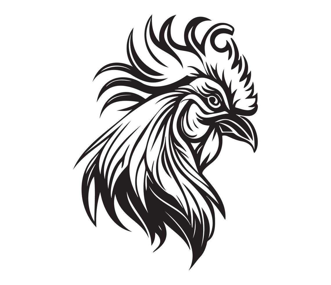 pollo cazzo gallo, polli galli, azienda agricola animale illustrazione vettore