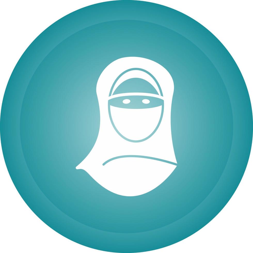 donna con niqab vettore icona
